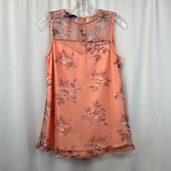 Apt. 9 Womens Multicolor Floral Sleeveless Round Neck Blouse Top Size Small - Picture 1 of 10